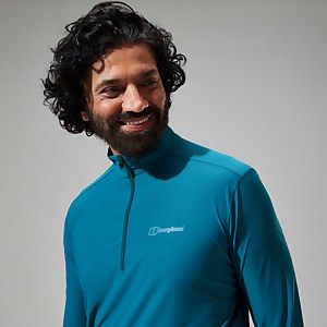 Men's 24/7 Half Zip Long Sleeve Tech Tee - Turquoise
