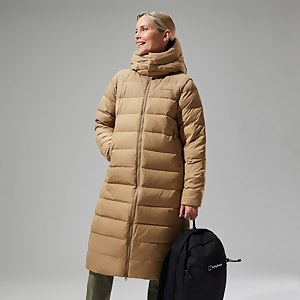 Women's Embo 4in1 Down Insulated Long Jacket - Natural