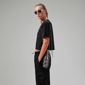 Wayside Boxy Funktions-T-Shirt für Damen Schwarz