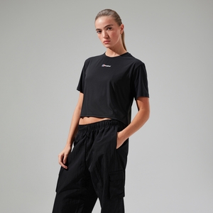 Wayside Boxy Funktions-T-Shirt für Damen Schwarz