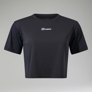 Wayside Boxy Funktions-T-Shirt für Damen Schwarz