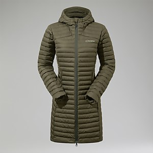 Nula Lange Micro Jacket für Damen - Grün