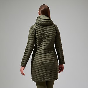 Nula Lange Micro Jacket für Damen - Grün
