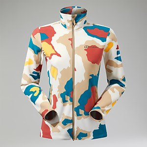Navala Fleece für Damen - Naturfarben/Rot/Türkis/Gelb
