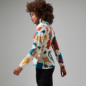 Navala Fleece für Damen - Naturfarben/Rot/Türkis/Gelb