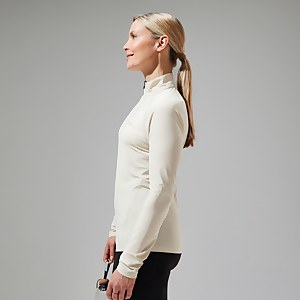Women's 24/7 Half Zip Long Sleeve Tech Tee - Natural
