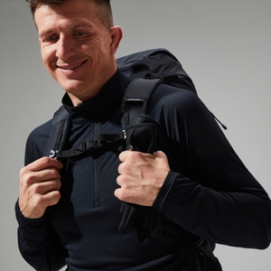 Trailblaze Half-Zip Funktions-Shirt für Herren Schwarz