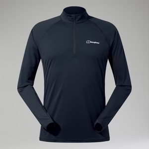 Trailblaze Half-Zip Funktions-Shirt für Herren Schwarz