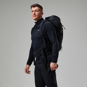 Trailblaze Half-Zip Funktions-Shirt für Herren Schwarz