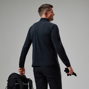 Trailblaze Half-Zip Funktions-Shirt für Herren Schwarz