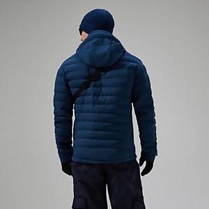 Men's Theran Hybrid Hooded Insulated Jacket - Dark Blue