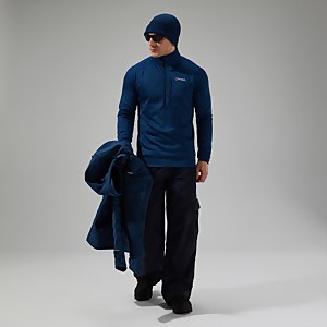Men's URB Spitzer Half Zip Fleece Turquoise/Blue - S