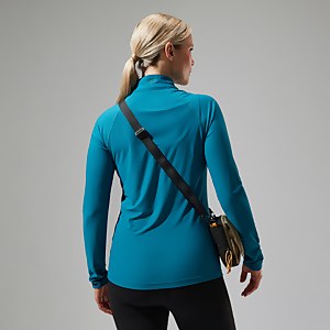 Women's 24/7 Half Zip Long Sleeve Tech Tee - Turquoise