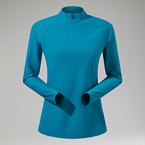 Women's 24/7 Half Zip Long Sleeve Tech Tee - Turquoise