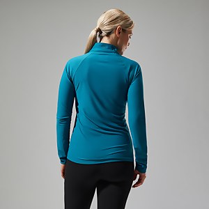 Women's 24/7 Half Zip Long Sleeve Tech Tee - Turquoise