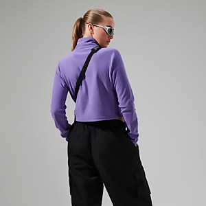 Women's URB Prism Cropped Half Zip Fleece - Purple