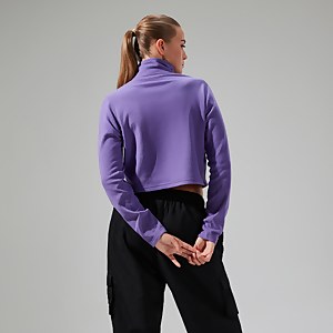 Women's URB Prism Cropped Half Zip Fleece - Purple