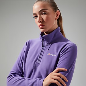Women's URB Prism Cropped Half Zip Fleece - Purple