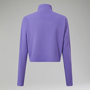 Women's URB Prism Cropped Half Zip Fleece - Purple