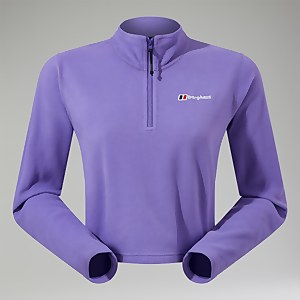 Women's URB Prism Cropped Half Zip Fleece - Purple