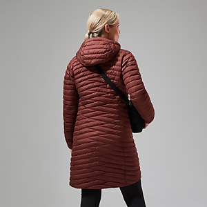 Nula Lange Micro Jacket für Damen - Braun