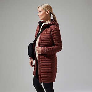 Nula Lange Micro Jacket für Damen - Braun