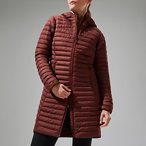 Nula Lange Micro Jacket für Damen - Braun