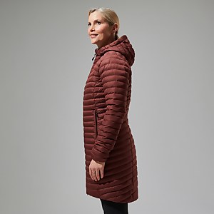 Nula Lange Micro Jacket für Damen - Braun
