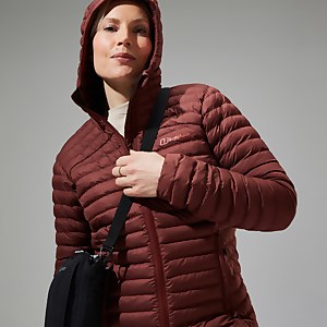 Nula Lange Micro Jacket für Damen - Braun