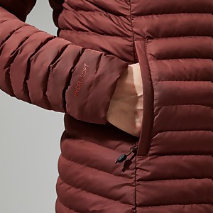 Nula Lange Micro Jacket für Damen - Braun