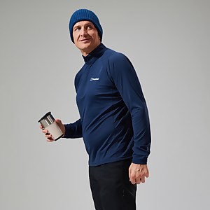 Men's Trailblaze Half Zip Long Sleeve Tech Tee - Blue