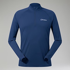 Men's Trailblaze Half Zip Long Sleeve Tech Tee - Blue