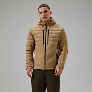 Men's Theran Hybrid Hooded Insulated Jacket - Natural