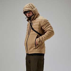 Men's Theran Hybrid Hooded Insulated Jacket - Natural