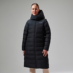 Embo 4in1 Long Daunenjacke für Damen - Schwarz