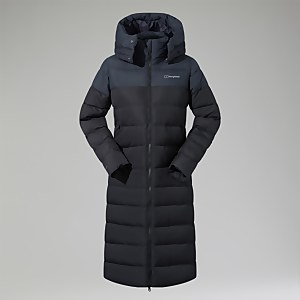 Embo 4in1 Long Daunenjacke für Damen - Schwarz