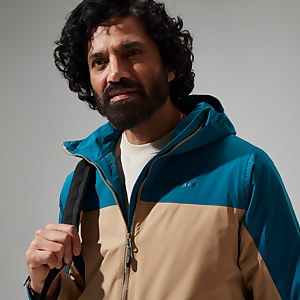 Deluge Pro 2.0 Isolierte Jacke für Herren - Naturfarben/Türkis/Rot