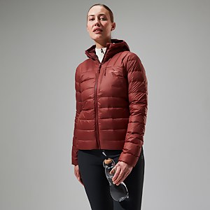 Silksworth Daunenjacke mit Kapuze für Damen - Rot