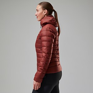 Silksworth Daunenjacke mit Kapuze für Damen - Rot