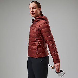 Silksworth Daunenjacke mit Kapuze für Damen - Rot