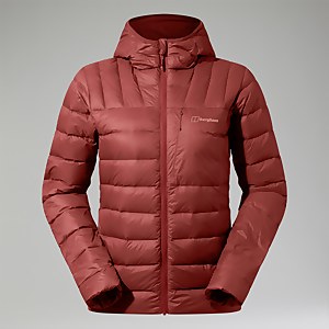Silksworth Daunenjacke mit Kapuze für Damen - Rot