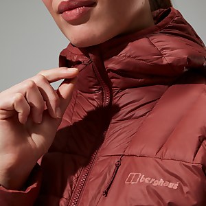 Silksworth Daunenjacke mit Kapuze für Damen - Rot