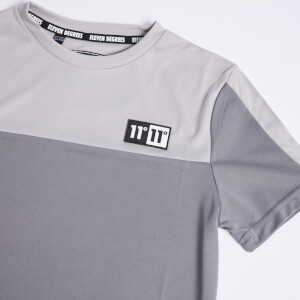 Domino-T-Shirt – basaltgrau/weißgrau