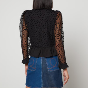 Batsheva Grace Flocked Tulle Blouse - US 4/UK 8 | Coggles