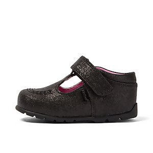 Baby Kick T Glitter Textile Black