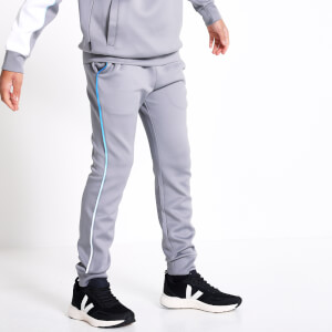 11 Degrees Junior Fade Piping Track Pants - Shadow Grey/White