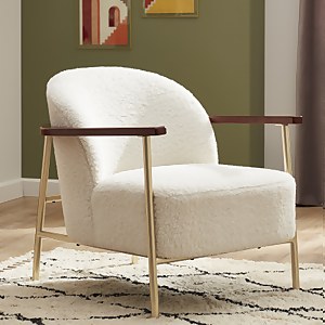 Bonnie Boucle Wooden Armchair