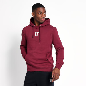 11 Degrees Central Logo Pullover Hoodie - Burgundy