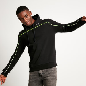11 Degrees Gradient Piping Pullover Hoodie - Black