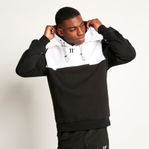 Oversized Pullover Hoodie – Black/White